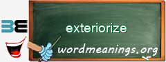 WordMeaning blackboard for exteriorize